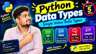 🐍 Python Data Types – Single Value Data Types | Learn in 5 Minutes |part-2|class-8