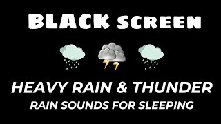 10 Hours of Soft Rain Sounds with Black Screen to Sleep Fast & Beat Insomnia