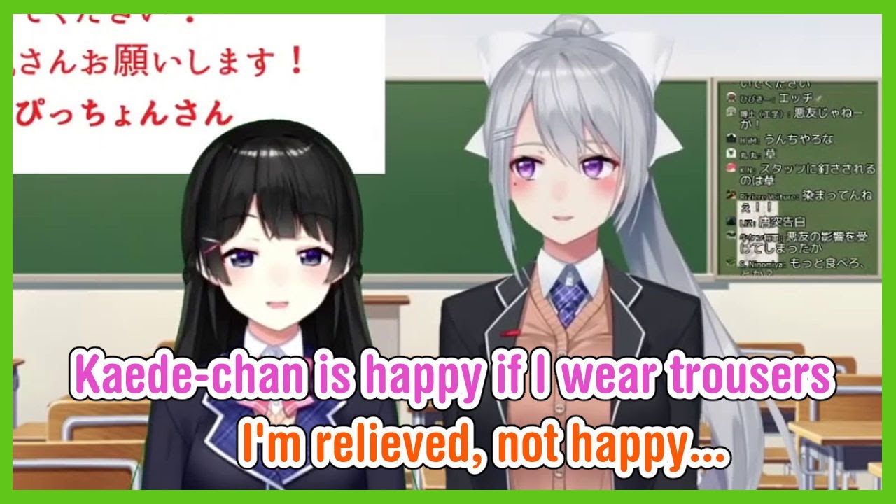 (Eng Sub) why miniskirt is no good [Tsukino Mito/Higuchi Kaede/Nijisanji][Vtuber]