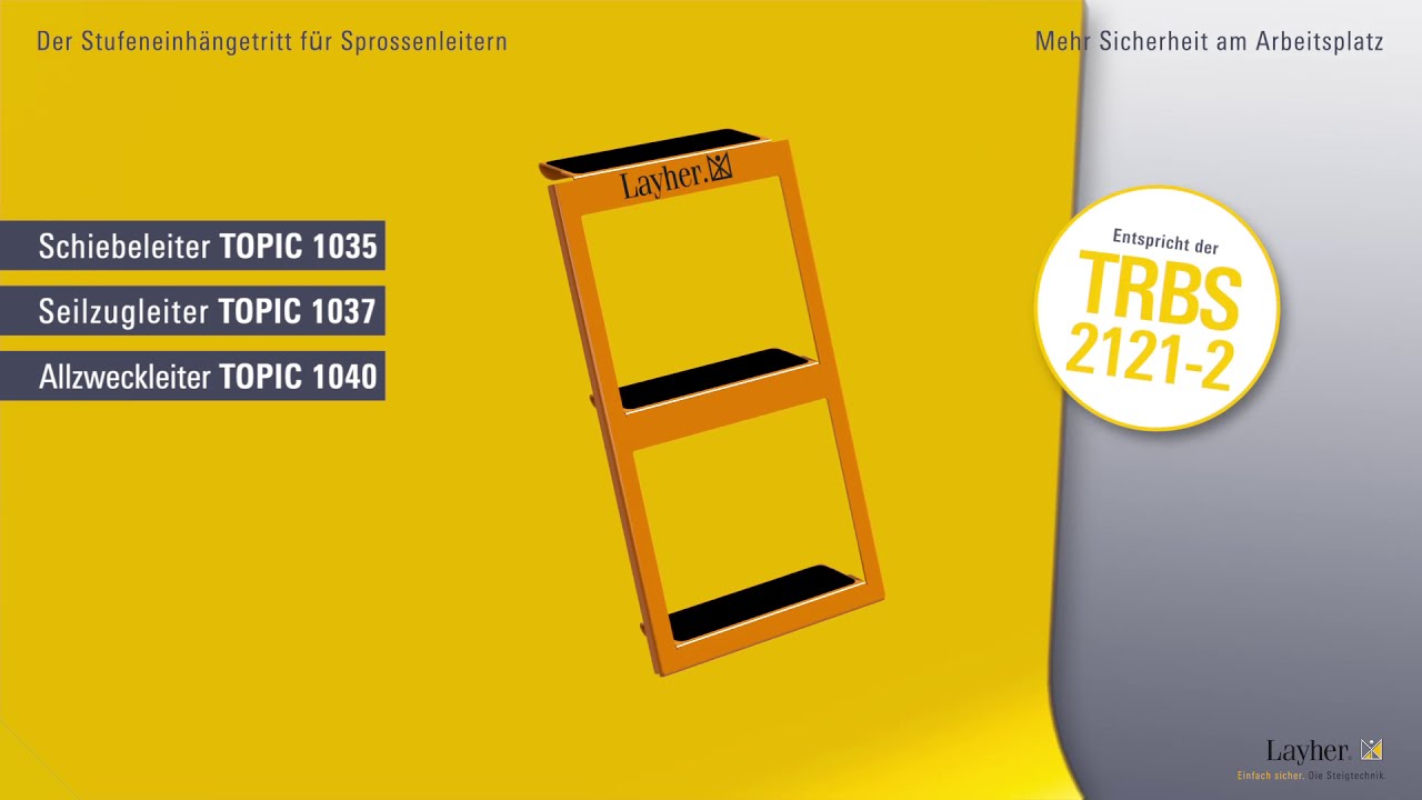 Stufeneinhängetritt für Sprossenleitern | Mehr Sicherheit am Arbeitsplatz