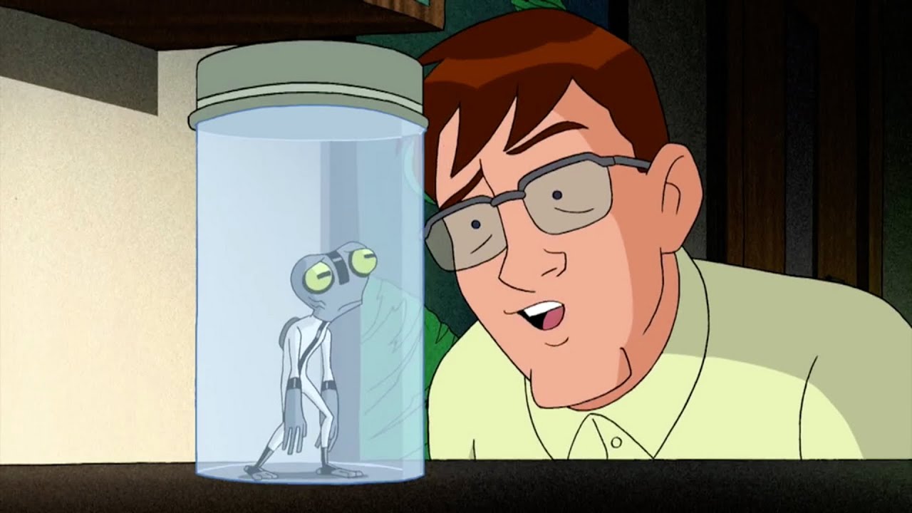 Ben Stucks as Grey Matter Due to Omnitrix Glitch, And A Man Takes Him To Sell Him To Forever Knights