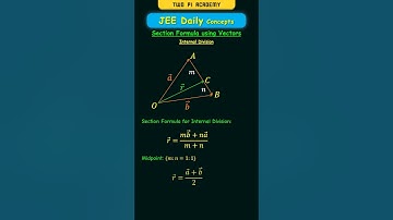Section Formula in Vectors (Internal and External) #jeedailyconcepts #vectoralgebra