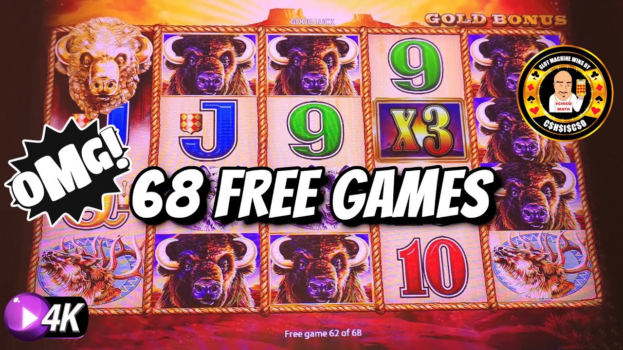 OMG! 68 Free Games on Buffalo Gold Slot Machine - YouTube