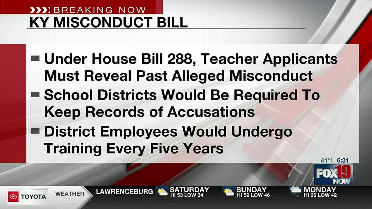 Kentucky bill focuses on how teacher misconduct is handled YouTube
