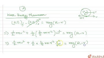 Consider the situation as shown in the figure. A solid sphere of mass m is released from rest fr...
