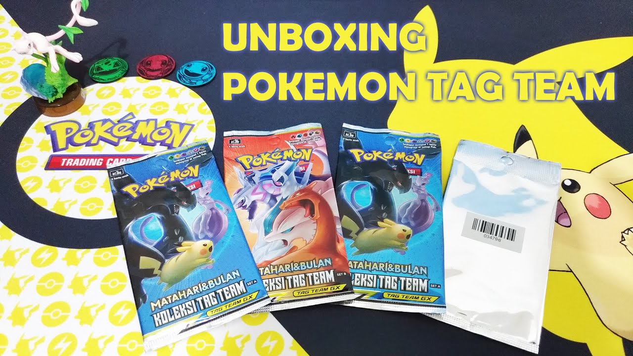 ポケモン MATAHARI&BULAN TAG TEAM セットA Unboxing Pokemon Koleksi Tag Team Booster Pack Matahari & Bulan