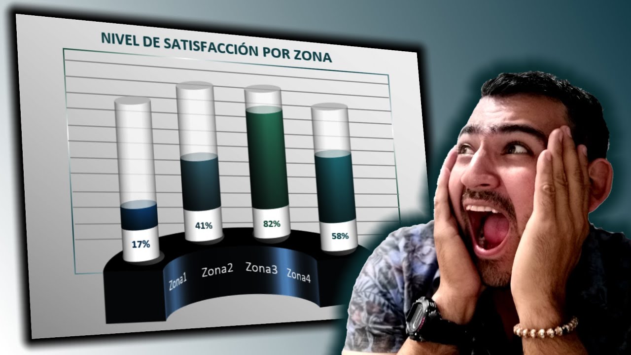 ✅📊 Cómo HACER un IMPRESIONANTE GRÁFICO de COLUMNAS APILADAS en Excel de forma CILÍNDRICA 3D
