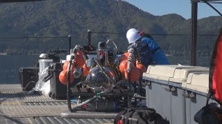 日本一深い湖底、初撮影 田沢湖でカメラ調査開始