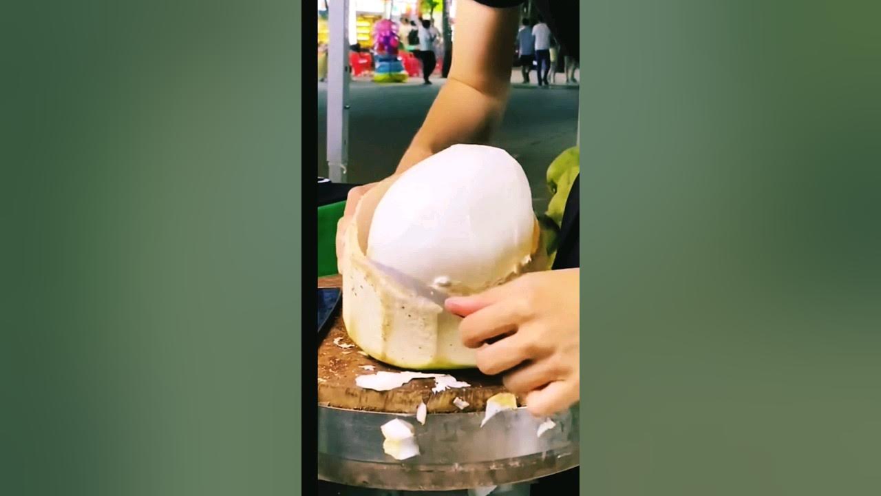 how to open coconut fastest easiest way coconut skills shorts foryou
