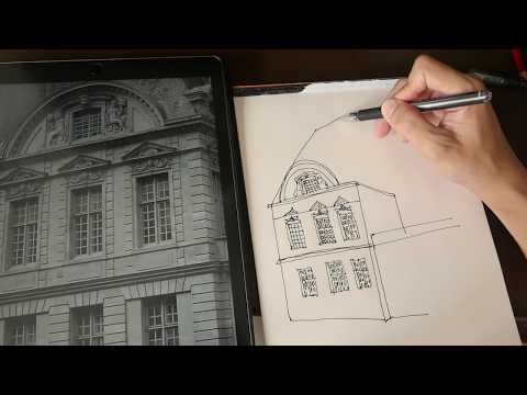 How to Simplify and Sketch Buildings Art Tutorial