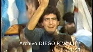 Festejos en Córdoba del triunfo del Mundial 1986