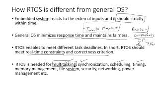 Lecture 18: Embedded System-Real-Time Operating System