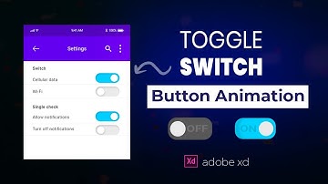 toggle switch button design & Prototyping in adobe xd