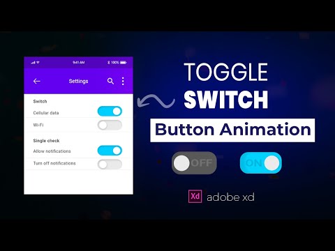 toggle switch button design & Prototyping in adobe xd