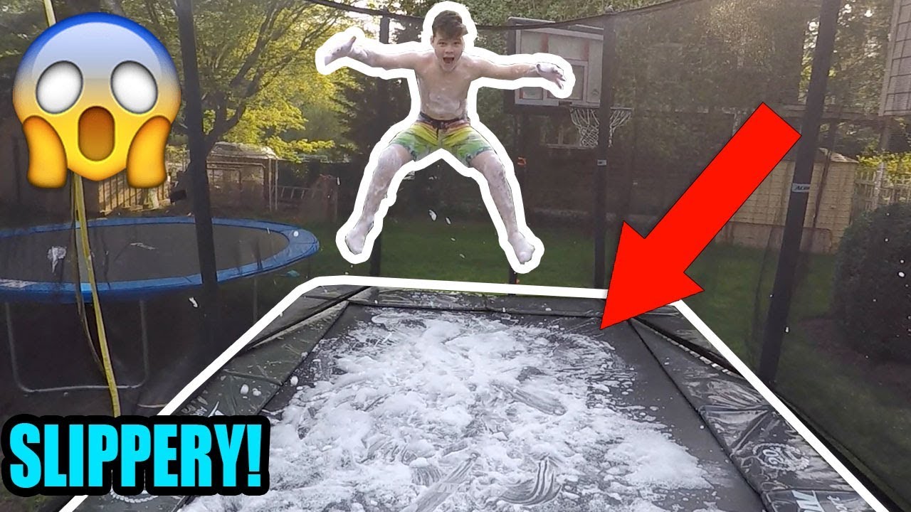 Trampoline Vs Soap Youtube