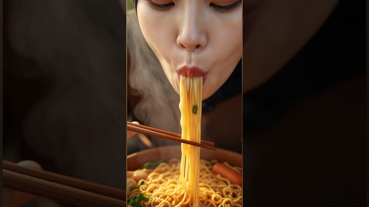 Korean Style Noodles Eating ASMR 🤤 | No Talking | Satisfying Slurps 