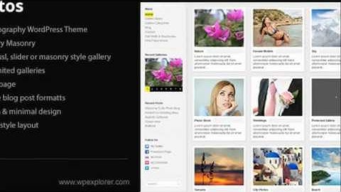 Fotos Photography & Masonry Blog WordPress Theme