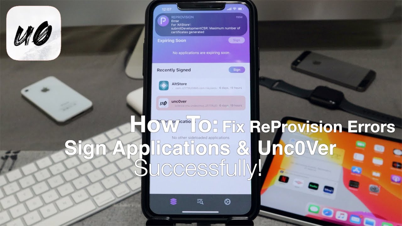 How to Fix ReProvision Errors! Sign Apps and Unc0ver Successfully!!
