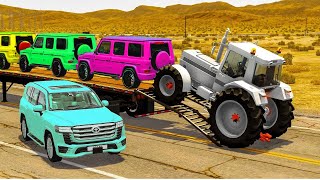 Calm November BeamNG.drive — McQueen Flatbed Transport, Cargo & Tractor | Relaxing Gameplay #962 screenshot 3