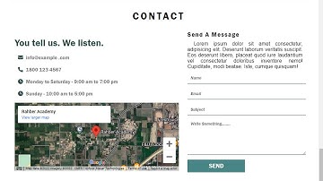 How To Make A Contact Us Page Using HTML And CSS | Contact Form Using HTML & CSS | Rahber Academy