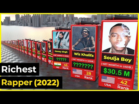 Richest rapper in the world (2022)  3d Rapper Comparison  