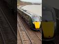 GWR class 800 &amp; 150 crossover at coastguard’s bridge-Penzance &amp; Exmouth services 800307 &amp; 150266-239