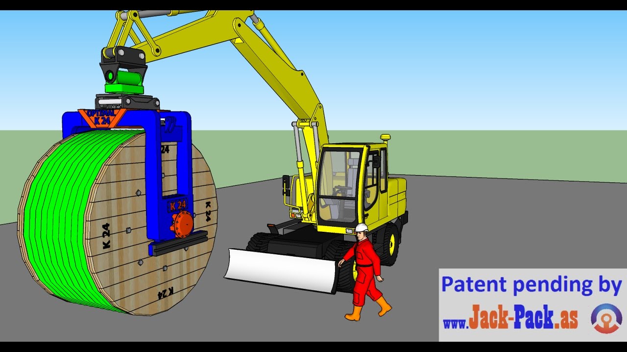 Heavy Equipment accident preventive cable reel handling concept YouTube