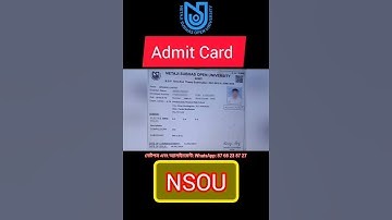 #NSOU#admitcard#exam#BDP#UG