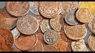 ЧИСТКА НАЙДЕННЫХ МОНЕТ, ТРИЛОНОМ Б. 🌏 CLEANING FOUND COINS, TRILON B.