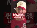 Chiefs passing coordinator Joe Bleymaier on Travis Kelce: "He's established the standard"