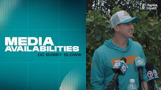 OC Bobby Slowik meets with the media | Miami Dolphins