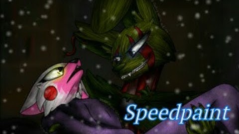 Springtrap and Mangle "The first snow" (FNaF/speedpaint)