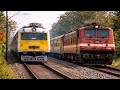 Perfect Train Crossing on Curved Track 😳🔥 | Indian Railway Moment