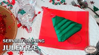 skærm øre Intermediate Servietfoldning Juletræ | Christmas tree serviet - Dreamshop - YouTube