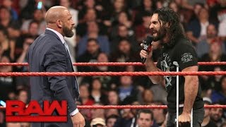 Seth Rollins signs Triple H's Hold Harmless Agreement: Raw, March 27, 2017
