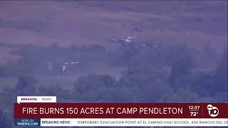 Fire at Camp Pendleton leads to evacuation warnings, order