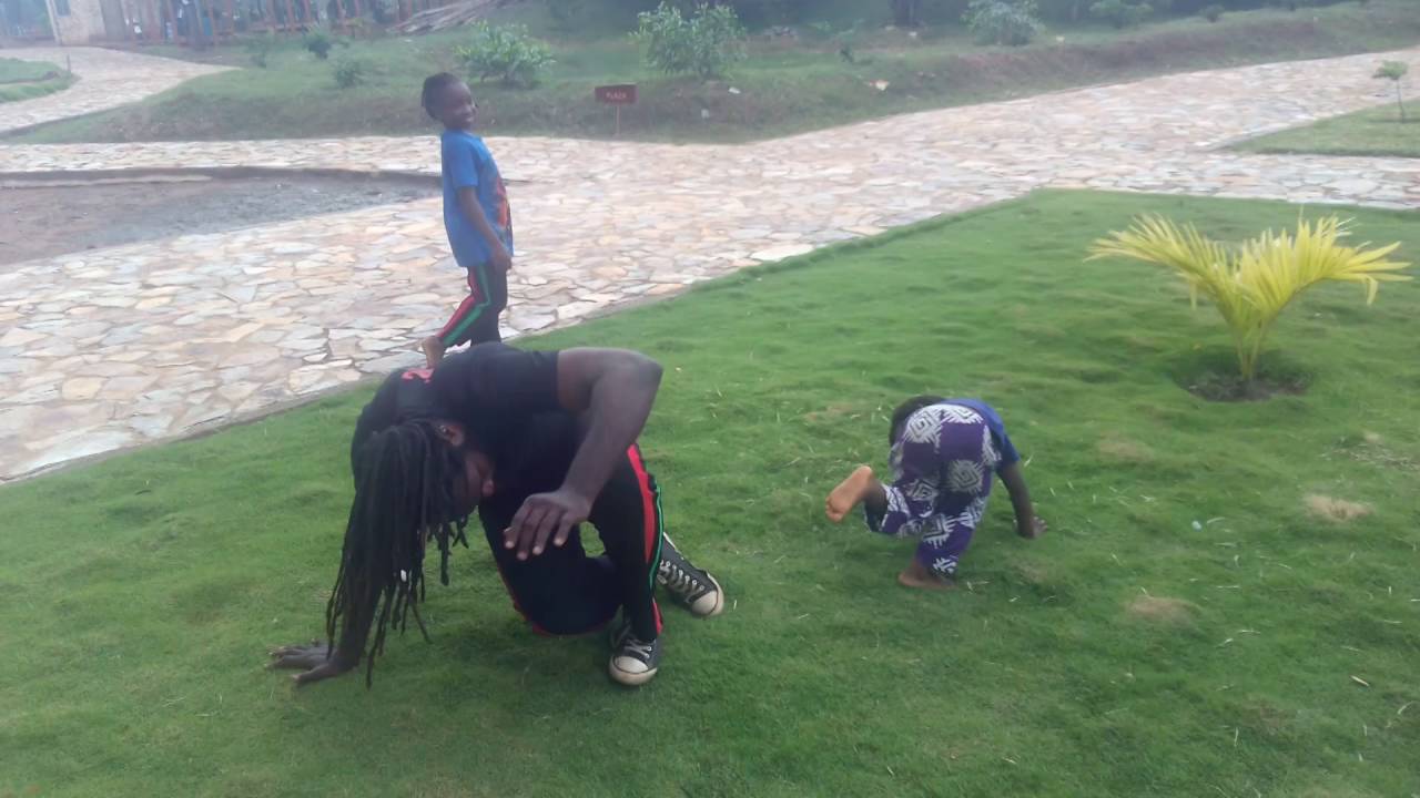 3 Year old Kwaku doing Capoeira with his Baba, Dr. Kambon