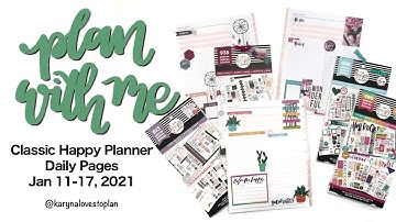 Plan With Me Classic Happy Planner Daily: Jan 11-17, 2021