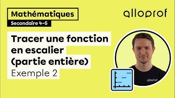 Tracer une fonction en escalier (partie entière) - Exemple 2 | Mathématiques | Alloprof