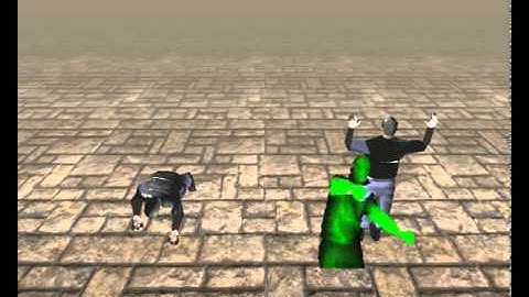 Kinect + Unity (OpenNI + NITE)  Flying test 1