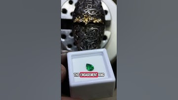 Setting a Pear-Shaped Emerald - One of the Most Delicate Jobs in Jewelry #engagementring #emerald