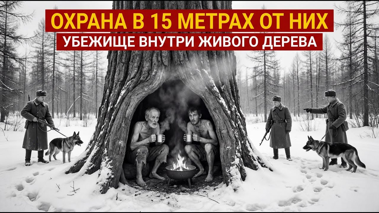 ОХРАНА НКВД ПРОЧЁСЫВАЕТ ТАЙГУ А ОНИ ВНУТРИ КЕДРА ПЬЮТ ЧАЙ...