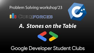 A  Stones on the Table  Codeforces Round #163 Div  2