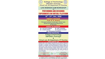 Webinar on Virtual Lab at College of Engineering Pantnagar (Day 2 Session 1)