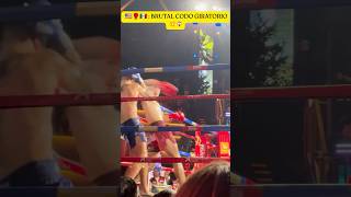 USA VS Mexico Muay Thai : Brutal codo giratorio! 🇺🇸🥊🇲🇽 #shorts #muaythai
