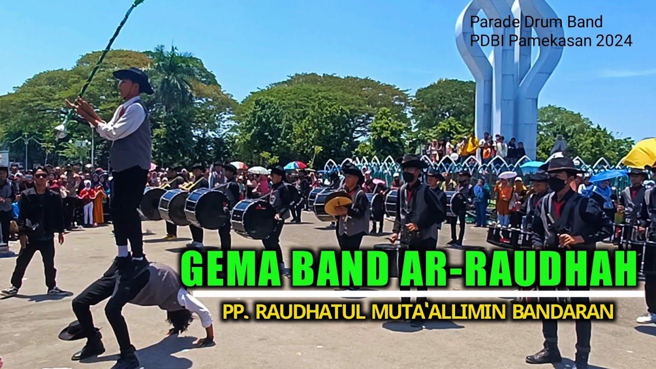 GEMA BAND AR-RAUDHAH ( GBA ) BANDARAN TLANAKAN PAMEKASAN.// FESTIVAL DRUM BAND PDBI PAMEKASAN 2024
