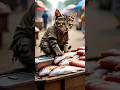 kucing miskin penjual ikan kakap merah