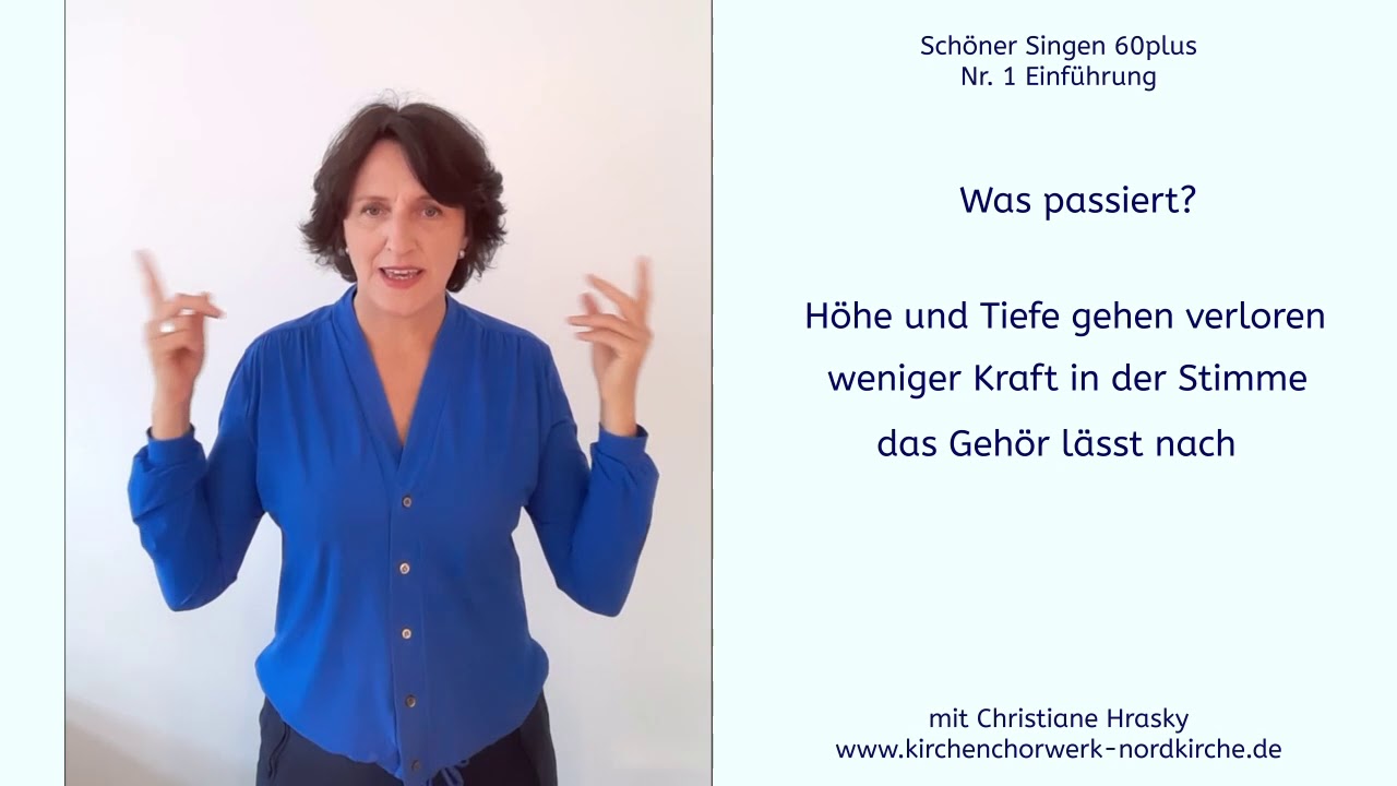 Schöner Singen 60plus - Nr. 1 Einführung - Was passiert mit meiner Stimme, wenn ich älter werde?