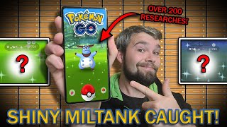 SHINY MILTANK CAUGHT AFTER OVER 200 RESEARCHES! (Pokemon GO Johto Event)