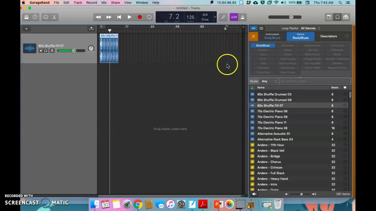Starting a Project on GarageBand YouTube